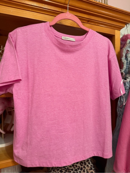 Zenana Outfitters Tops - Zenana Heather Pink Short Sleeve Tee